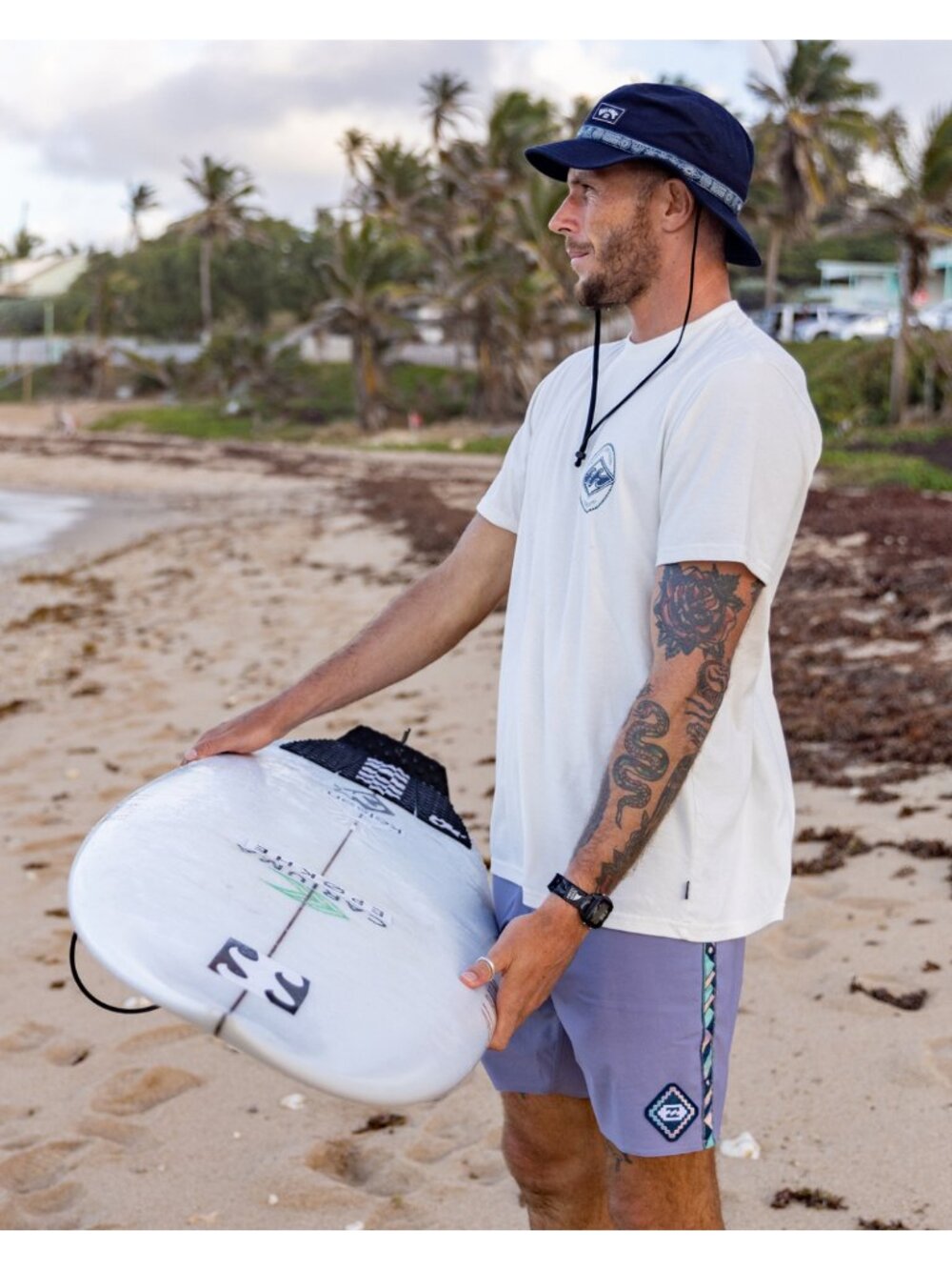 Men's White Billabong Rotor Diamond T-Shirt